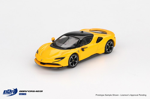 1/64 BBR Ferrari SF90 (Giallo Modena Yellow) Diecast Car Model 1/64 BBR Ferrari SF90 (Giallo Modena Yellow) Diecast Car Model