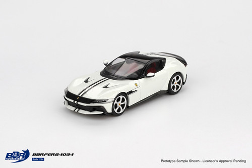 1/64 BBR Ferrari 12 Cilindri (Bianco Avus White) Diecast Car Model 1/64 BBR Ferrari 12 Cilindri (Bianco Avus White) Diecast Car Model
