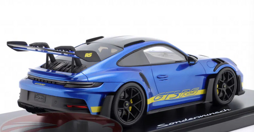1/18 Dealer Edition Porsche 911 (992) GT3 RS Sonderwunsch Lauer Cashmere Blue Metallic Car Model 1/18 Dealer Edition Porsche 911 (992) GT3 RS Sonderwunsch Lauer Cashmere Blue Metallic Car Model
