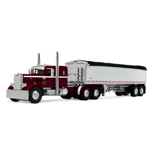 1/64 First Gear Peterbilt Model 351 (Dark Cherry Red) with 36” Sleeper & 34’ Wilson PacesetterTM Grain Trailer Diecast Model 1/64 First Gear Peterbilt Model 351 (Dark Cherry Red) with 36” Sleeper & 34’ Wilson PacesetterTM Grain Trailer Diecast Model