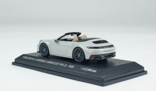 1/64 Minichamps 2025 Porsche 911 (992.2) Carrera Cabriolet (Chalk Grey) Diecast Car Model 1/64 Minichamps 2025 Porsche 911 (992.2) Carrera Cabriolet (Chalk Grey) Diecast Car Model