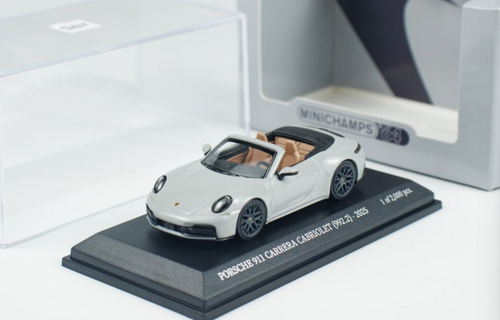 1/64 Minichamps 2025 Porsche 911 (992.2) Carrera Cabriolet (Chalk Grey) Diecast Car Model 1/64 Minichamps 2025 Porsche 911 (992.2) Carrera Cabriolet (Chalk Grey) Diecast Car Model