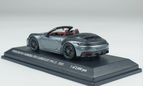 1/64 Minichamps 2025 Porsche 911 (992.2) Carrera GTS Cabriolet (Metallic Grey) Diecast Car Model 1/64 Minichamps 2025 Porsche 911 (992.2) Carrera GTS Cabriolet (Metallic Grey) Diecast Car Model