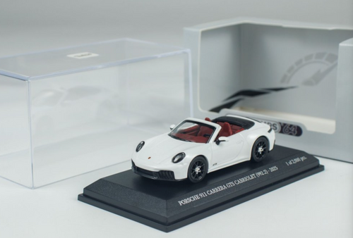1/64 Minichamps 2025 Porsche 911 (992.2) Carrera GTS Cabriolet (White) Diecast Car Model 1/64 Minichamps 2025 Porsche 911 (992.2) Carrera GTS Cabriolet (White) Diecast Car Model