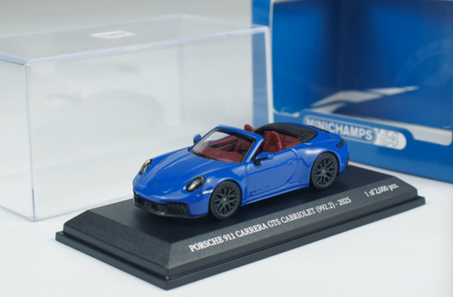 1/64 Minichamps 2025 Porsche 911 (992.2) Carrera GTS Cabriolet (Blue) Diecast Car Model 1/64 Minichamps 2025 Porsche 911 (992.2) Carrera GTS Cabriolet (Blue) Diecast Car Model