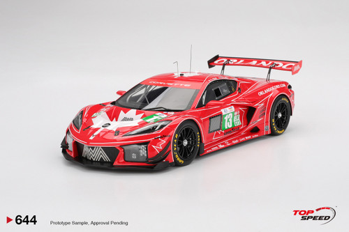 1/18 Top Speed 2025 Chevrolet Corvette Z06 GT3.R #13 AWA RACING 2025 Le Mans 24 Hrs Car Model 1/18 Top Speed 2025 Chevrolet Corvette Z06 GT3.R #13 AWA RACING 2025 Le Mans 24 Hrs Car Model