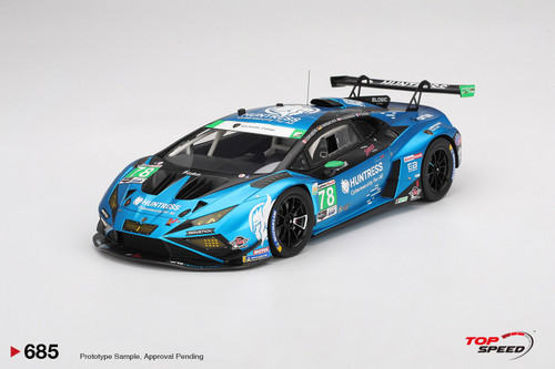1/18 Top Speed 2025 Lamborghini Huracán GT3 EVO2 #78 Forte Racing 2025 IMSA Daytona 24 Hrs Car Model 1/18 Top Speed 2025 Lamborghini Huracán GT3 EVO2 #78 Forte Racing 2025 IMSA Daytona 24 Hrs Car Model