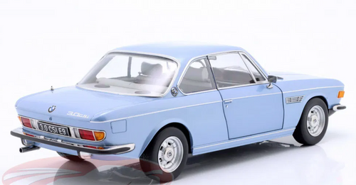 1/12 KK-Scale 1971 BMW 3.0 CSi (E9) with Alloy Rims (Light Blue Metallic) Diecast Car Model 1/12 KK-Scale 1971 BMW 3.0 CSi (E9) with Alloy Rims (Light Blue Metallic) Diecast Car Model
