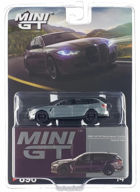 CHASE CAR 1/64 Mini GT BMW M3 G81 Touring M Performance Touring (Chrome Silver) Diecast Car Model CHASE CAR 1/64 Mini GT BMW M3 G81 Touring M Performance Touring (Chrome Silver) Diecast Car Model