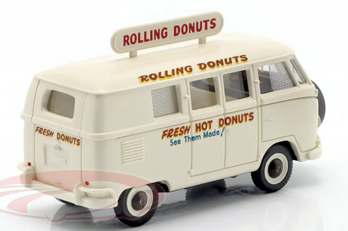 1/87 Wiking Volkswagen VW T1 (Type 2) Bus Rolling Donuts White Car Model 1/87 Wiking Volkswagen VW T1 (Type 2) Bus Rolling Donuts White Car Model