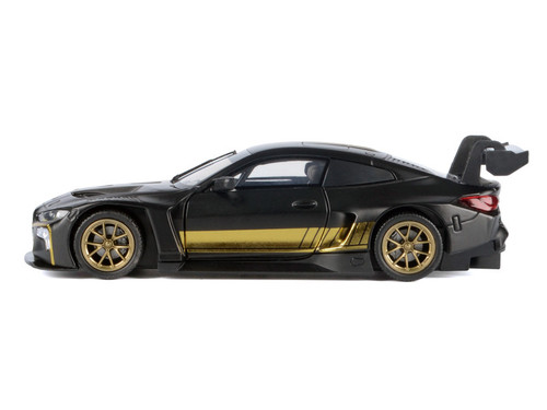 BMW M4 GT3 Matt Black with Gold Stripes "Midnight Eclipse" Series 1/24 Diecast Model Car by Motormax BMW M4 GT3 Matt Black with Gold Stripes "Midnight Eclipse" Series 1/24 Diecast Model Car by Motormax