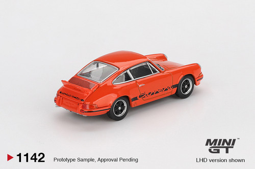 1/64 Mini GT Porsche 911 Carrera RS 2.7 (Tangerine Orange with Black Livery) Diecast Car Model 1/64 Mini GT Porsche 911 Carrera RS 2.7 (Tangerine Orange with Black Livery) Diecast Car Model