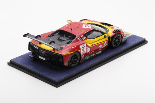 1/18 Looksmart 2025 Ferrari 296 GT3 #51 3rd 24h Spa AF Corse Francorchamps Motors Vincent Abril, Alessandro Pier Guidi, Alessio Rovera Car Model