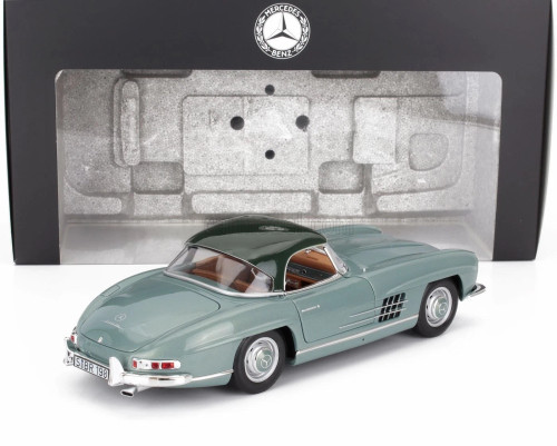 1/18 Dealer Edition 1957-1963 Mercedes-Benz 300 SL Roadster (W 198II) (Light Blue Green) Diecast Car Model