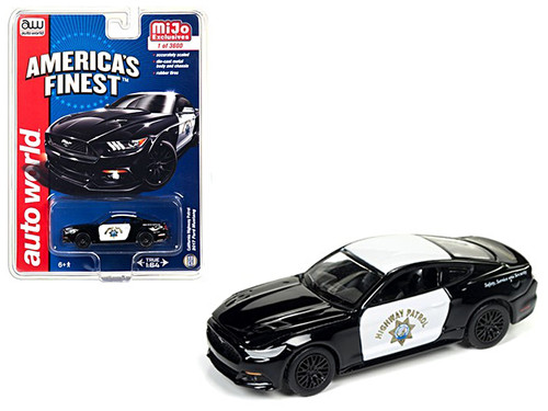 2017 Ford Mustang GT "America's Finest" CHP California Highway Patrol Limited Edition to 3600pcs 1/64 Diecast Model Car by Autoworld