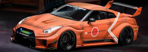 1/12 Ivy Nissan Skyline GT-R GTR R35 LB-Silhouette Works GT 35GT-RR (Orange) Car Model Limited 30 Pieces