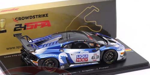 1/43 Spark Lamborghini Huracan GT3 EVO 2 No.63 GRT - Grasser Racing Team  Winner 24H Spa 2025  M. Bortolotti - L. Engstler - J. Pepper Car Model
