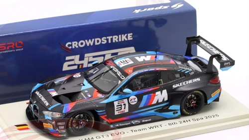 1/43 Spark BMW M4 GT3 EVO No.31 Team WRT 8th 24H Spa 2025  D. Vanthoor - S. van der Linde - M. Wittmann Car Model