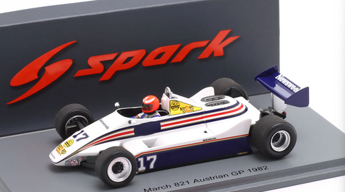 1/43 Spark March 821 No.17 Austrian GP 1982 Rupert Keegan Car Model