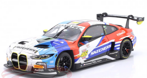 1/18 Minichamps 2024 BMW M4 GT3 #46 WRT 24h Spa Team WRT Raffaele Marciello, Maxime Martin, Valentino Rossi Diecast Car Model 1/18 Minichamps 2024 BMW M4 GT3 #46 WRT 24h Spa Team WRT Raffaele Marciello, Maxime Martin, Valentino Rossi Diecast Car Model