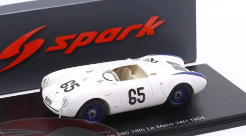 1/43 Spark Porsche 550 No.65 18th Le Mans 24H 1955 G. Olivier - J. Jeser Car Model