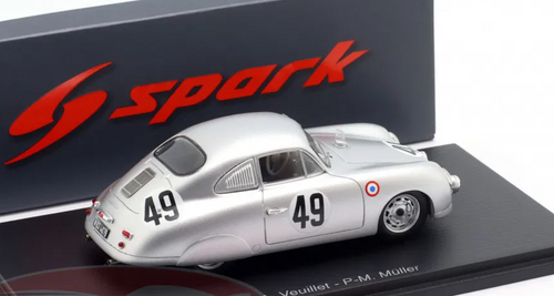 1/43 Spark Porsche 356 No.49 Le Mans 24H 1953 A. Veuillet - P-M. Müller Car Model