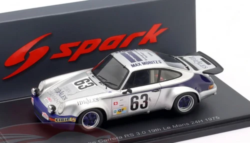 1/43 Spark Porsche Carrera RS 3.0 No.63 19th Le Mans 24H 1975 J-C. Bering - K. Utz - H. Godel Car Model