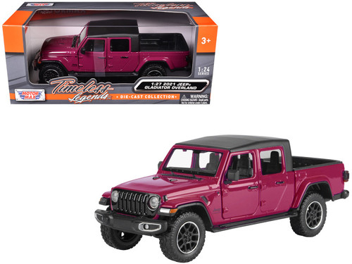 1/27 Motormax 2021 Jeep Gladiator Overland (Ruby Red) Diecast Car Model