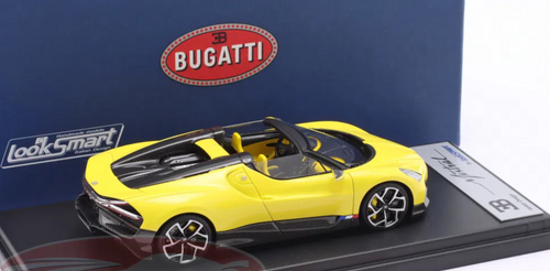 1/43 Looksmart 2022 Bugatti W16 Mistral (Yellow) Car Model 1/43 Looksmart 2022 Bugatti W16 Mistral (Yellow) Car Model