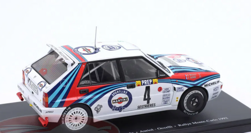 1/24 Altaya 1992 Lancia Delta HF Integrale #4 Winner Rallye Monte Carlo Martini Racing Didier Auriol, Bernard Occelli Diecast Car Model 1/24 Altaya 1992 Lancia Delta HF Integrale #4 Winner Rallye Monte Carlo Martini Racing Didier Auriol, Bernard Occelli Diecast Car Model