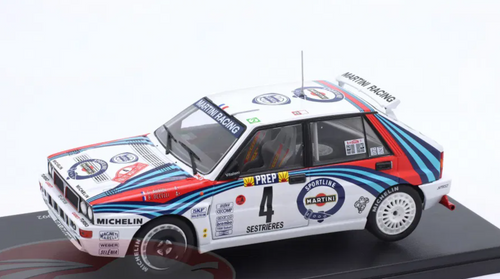 1/24 Altaya 1992 Lancia Delta HF Integrale #4 Winner Rallye Monte Carlo Martini Racing Didier Auriol, Bernard Occelli Diecast Car Model 1/24 Altaya 1992 Lancia Delta HF Integrale #4 Winner Rallye Monte Carlo Martini Racing Didier Auriol, Bernard Occelli Diecast Car Model