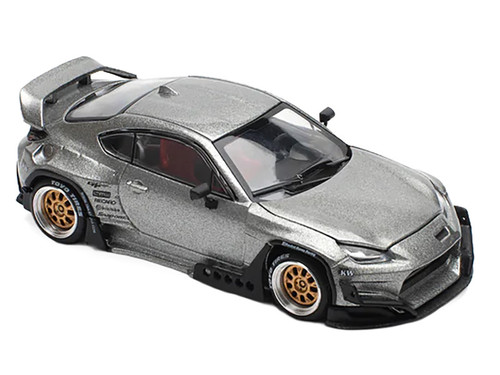 1/64 Poprace Toyota Pandem GR86 (Silver) DIecast Car Model