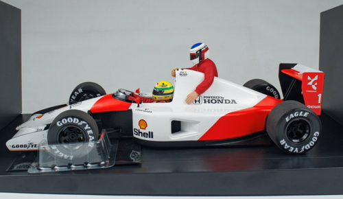 1/18 Minichamps 1991 Formula 1 Honda Marlboro McLaren 3rd Place Mexico GP Formula 1 World Champion Ayrton Senna with Jean Alesi Riding On Car Car Model 1/18 Minichamps 1991 Formula 1 Honda Marlboro McLaren 3rd Place Mexico GP Formula 1 World Champion Ayrton Senna with Jean Alesi Riding On Car Car Model