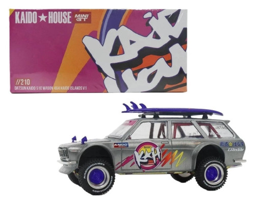 街道ハウス　1/64 510ワゴン　チェイスカー CHASE CAR - Kaido House x Mini GT Datsun 510 Wagon OG Flo KHMG164
