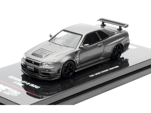Nissan Skyline GT-R (R34) Z-Tune RHD (Right Hand Drive) Gray Metallic "Thailand Diecast Expo 2025 Event Edition" 1/64 Diecast Model Car by Inno Models Nissan Skyline GT-R (R34) Z-Tune RHD (Right Hand Drive) Gray Metallic "Thailand Diecast Expo 2025 Event Edition" 1/64 Diecast Model Car by Inno Models