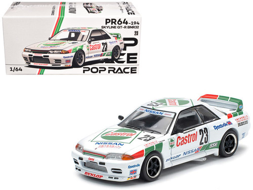 Nissan Skyline GT-R (BNR32) RHD (Right Hand Drive) #23 Winner "Macau Guia Race" (1990) 1/64 Diecast Model Car by Pop Race Nissan Skyline GT-R (BNR32) RHD (Right Hand Drive) #23 Winner "Macau Guia Race" (1990) 1/64 Diecast Model Car by Pop Race