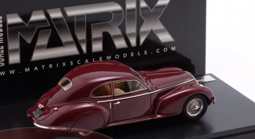 1/43 Matrix 1939 Alfa Romeo 6C 2500S Berlinetta Touring (Maroon Red) Car Model