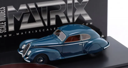 1/43 Matrix 1939 Alfa Romeo 6C 2500S Berlinetta Touring (Blue) Car Model