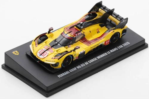 1/64 Looksmart Ferrari 499P No.83 AF CORSE Winner Le Mans 24H 2025 R. Kubica - Y. Ye - P. Hanson Car Model