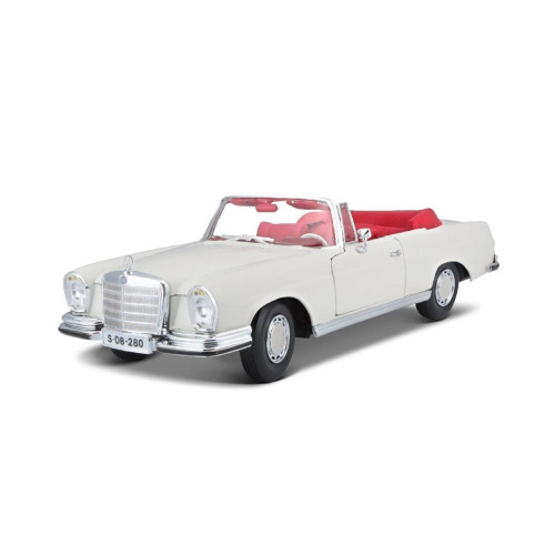 1/18 Maisto 1967 Mercedes-Benz 280SE (White) Diecast Car Model 1/18 Maisto 1967 Mercedes-Benz 280SE (White) Diecast Car Model