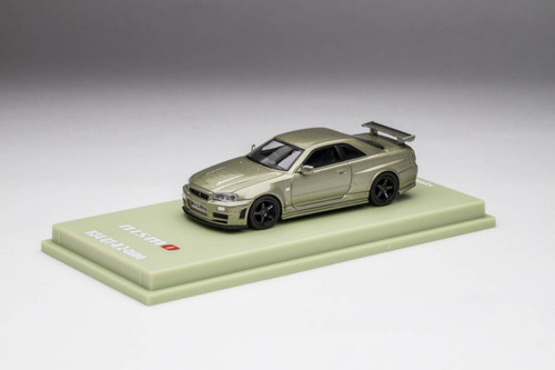 1/64 Kyosho Nissan Skyline GT-R R34 (Millennium Jade Green) Car Model MOTN Compatible