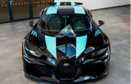 1/18 HH Model Bugatti Chiron SS (Le Diaman t Noir Black) Car Model 1/18 HH Model Bugatti Chiron SS (Le Diaman t Noir Black) Car Model