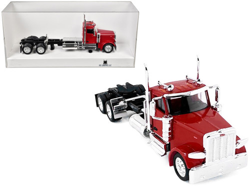 Peterbilt 589 3-Axel Day Cab Red 1/87 (HO) Plastic Model Car by HO