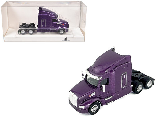 Peterbilt 579 Sleeper Cab Blue Metallic 1/87 (HO) Plastic Model