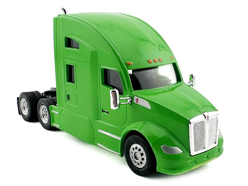 Kenworth T680 Sleeper Cab Lime Green 1/87 (HO) Plastic Model Car by HO Logistics