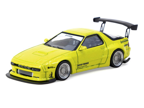 1/64 Tarmac Works Mazda RX-7 FC3S (Yellow) Diecast Car Model