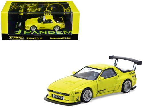 1/64 Tarmac Works Mazda RX-7 FC3S (Yellow) Diecast Car Model