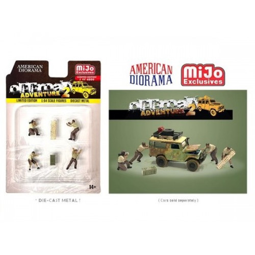 1/64 American Diorama Diecast Figure Set Off Road Adventure 2 1/64 American Diorama Diecast Figure Set Off Road Adventure 2