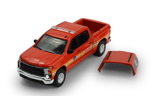 1/64 Greenlight 2023 Chevrolet Silverado FDNY Diecast Car Model 1/64 Greenlight 2023 Chevrolet Silverado FDNY Diecast Car Model
