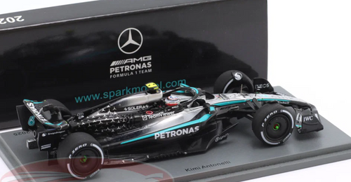 1/43 Spark Mercedes W16 No.12 Mercedes-AMG PETRONAS Formula One Team 4th Azerbaijan GP 2025 Kimi Antonelli Car Model